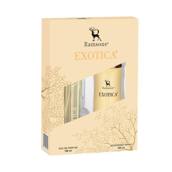 Netmeds | Ramsons Exotica Gift Pack (1 EDP - 100ml & 1 Body Spray - 200ml) 2's