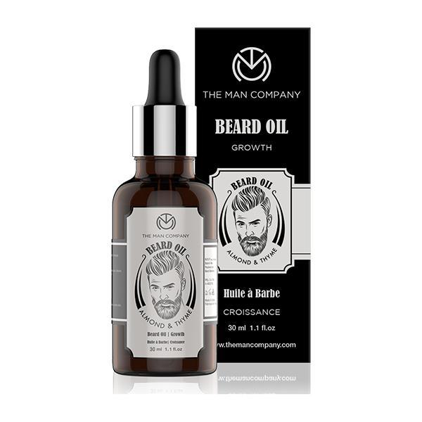 Netmeds | The Man Company Beard Growth Oil - Almond & Thyme 30 ml