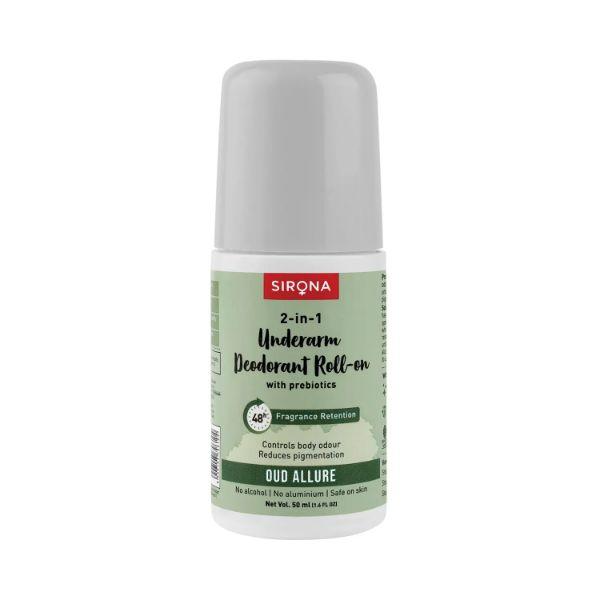Netmeds | Sirona Underarm Roll On Deodorant for Women & Men Oud Allure 50 ml