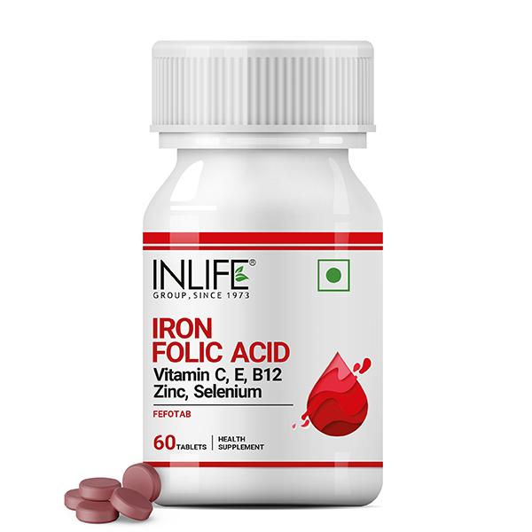 Netmeds | INLIFE Iron Folic Acid Tablets 60's