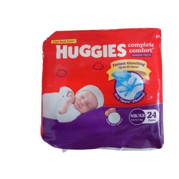 Netmeds | Huggies Complete Comfort Wonder Diaper Pants (NB-XS) 24's