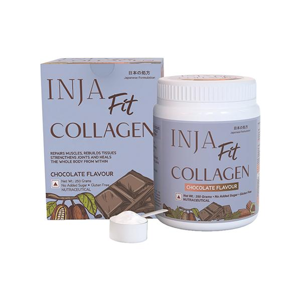 Netmeds | INJA Fit Marine Collagen  Powder - Chocolate Flavour 250 g