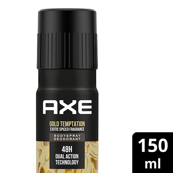 Netmeds | Axe Gold Temptation Long Lasting Deodorant Bodyspray For Men 150 ml