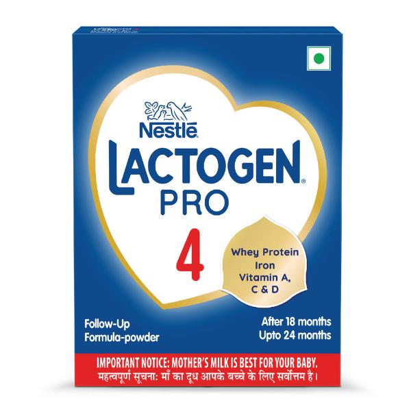 Netmeds | Nestle LACTOGEN PRO 4 Follow Up Formula with Whey Protein, Iron, Vitamin A, C & D (After 18 Months Upto 24 Months) Powder 400 g