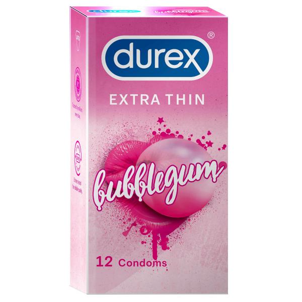 Netmeds | Durex Extra Thin Condoms - Bubblegum 12's