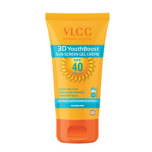 Netmeds | VLCC 3D Youth Boost SPF 40 PA+++ Sunscreen Gel Creme 125gm