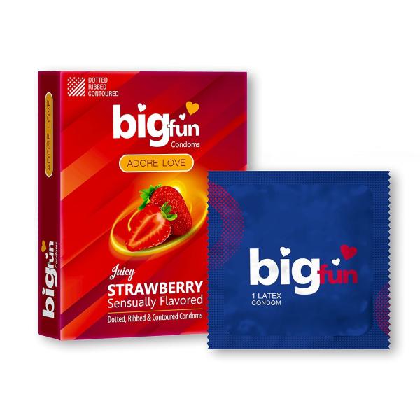 Netmeds | Bigfun Condoms - Juicy Strawberry 3's