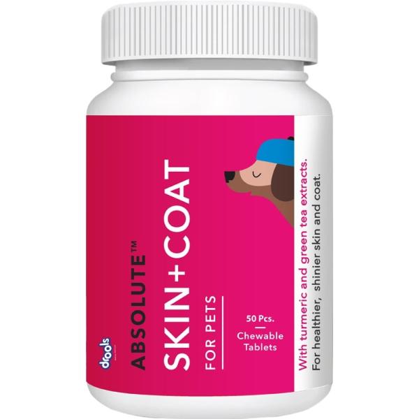 Netmeds | Drools Absolute Skin + Coat Tablet- Dog Supplement 50's