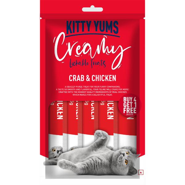 Netmeds | Kitty Yums Creamy Crab & Chicken (Buy 4 Get 1 Free) 1's
