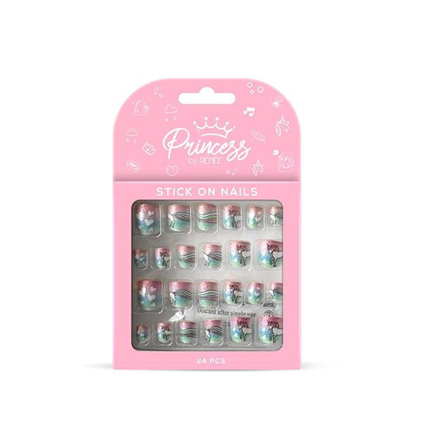 Netmeds | Princess By Renee Stick On Nails Unicorn Nails  24's
