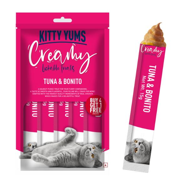 Netmeds | Kitty Yums Creamy Tuna & Bonito (Buy 4 Get 1 Free) 1's