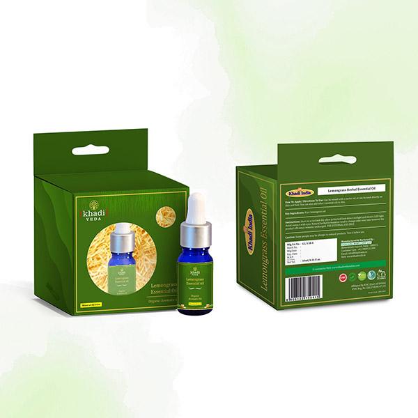 Netmeds | Khadi Veda Organic Aromatic Essential Oil - Lemongrass 10 ml