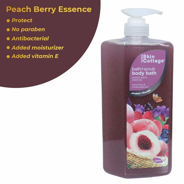 Netmeds | Skin Cottage Bath + Scrub (Peach) 1000 ml