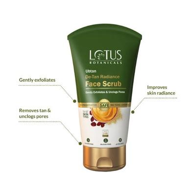 Lotus Botanicals Ubtan De-Tan Radiance Face Scrub 100 gm - Scrubs & Exfoliants