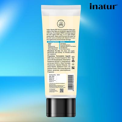 Inatur Sports Sun Protection SPF 60 gm - Body Sunscreen