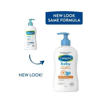 Cetaphil Baby Wash & Shampoo With Organic Calendula 400 ml - Baby Body Wash