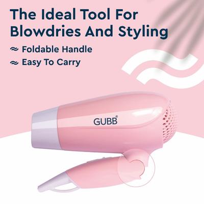 GUBB Hair Dryer & Hair Straightener Combo for Frizz Free & Lustrous Hair - Pink 1's - Multi-Stylers