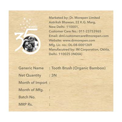 Dr.Morepen Organic Bamboo Adult Toothbrush Combo Pack (Medium - Neon 1's, Orange 1's + Soft - Pink 1's) - Toothbrushes