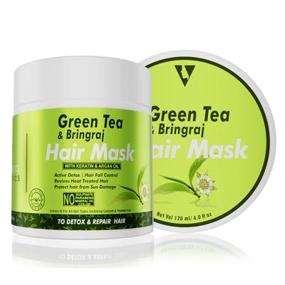 Volamena Hair Mask - Green Tea & Bhringraj 120ml - Hair Masks & Packs