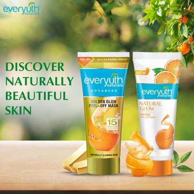 Everyuth Natural Glow Orange Peel-Off Mask 90 gm - Masks & Peels