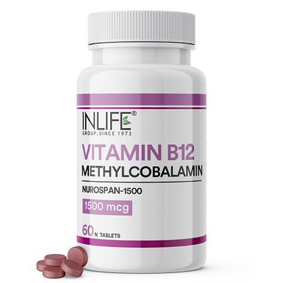 Inlife Vitamin B12 Methylcobalamin 1500 mcg Tablets 60's - Multi-Vitamins