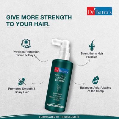 Dr Batra's Shampoo 500 ml + Hair Oil 100 ml + Hair Fall Control Serum 125 ml - Hair Treatment
