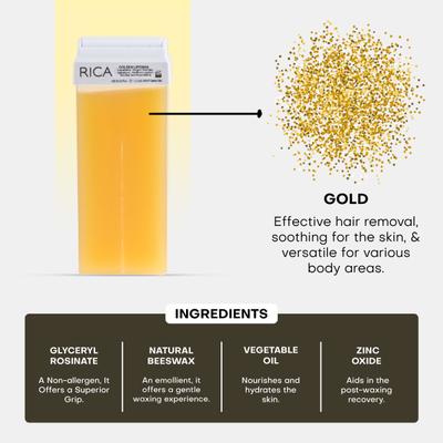 Rica Lipowax Roll-On Wax - Gold 100 ml - Shaving & Hair Removal