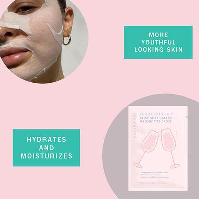 Patchology Serve Chilled Rose Sheet Mask 2's - Sheet Masks