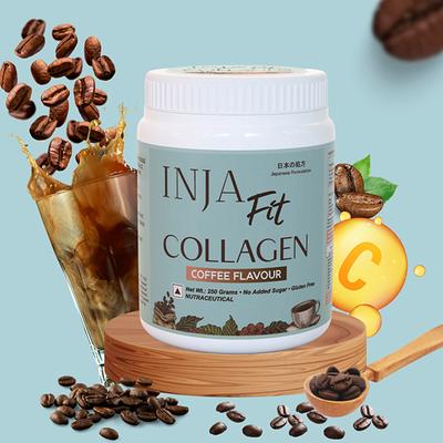 INJA Fit Marine Collagen  Powder - Coffee Flavour 250 gm - Multi-Vitamins