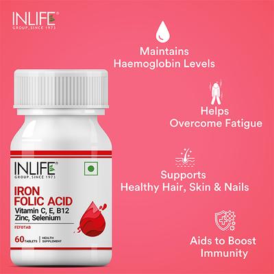 INLIFE Iron Folic Acid Tablets 60's - Multi-Vitamins