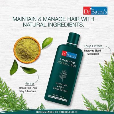 Dr Batra's Shampoo 500 ml + Hair Oil 100 ml + Hair Fall Control Serum 125 ml - Hair Treatment