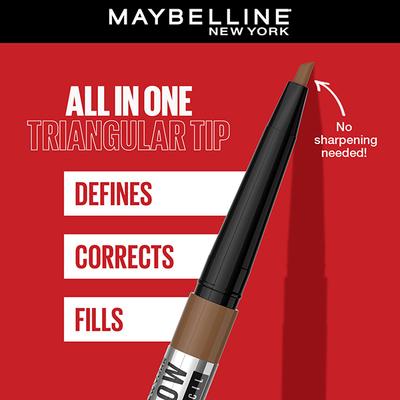 Maybelline New York Tattoo Brow 36 Hr Brow Pencil Natural Brown m Waterproof Eyebrow Pencil with Precision Tip 0.25 gm - Eyebrow Pencils & Enhancers
