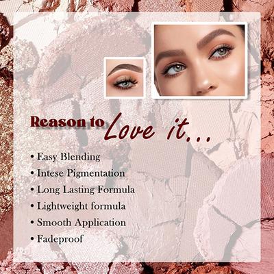 Half N Half 15 In 1 Velvet Texture Eyeshadow, Highly Pigmented, Easy To Blend, Long Lasting Versatile Look Multicolor Matte Palette-01 12 gm - Eye Shadow Palettes