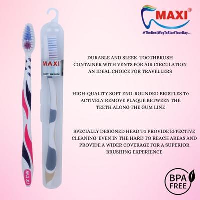 MAXI Travel Pack Toothbrush - Soft 6's - Toothpaste