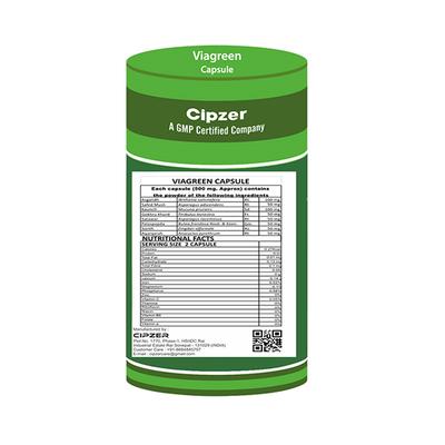 Cipzer Viagreen Capsule 60's - Sexual Healthcare