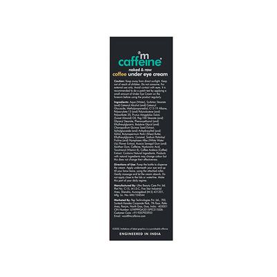 mCaffeine Coffee Under Eye Cream for Dark Circle & Puffiness Reduction with Hyaluronic E 15 ml - Under Eye Creams & Serums