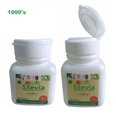 So Sweet 100% Natural Sugarfree Sweetener Stevia Tablets 1000's - Sugar Substitutes (Fitness)