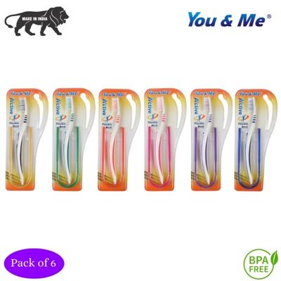 You & Me Active Toothbrush Kit - Soft 6's - Toothbrushes