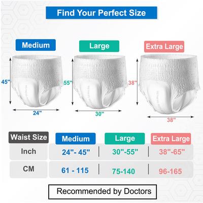 AroKleen Premium Pull Ups Disposable Adult Diaper (XL) (96 cm - 165 cm) 10's - Adult Diapers & Pads