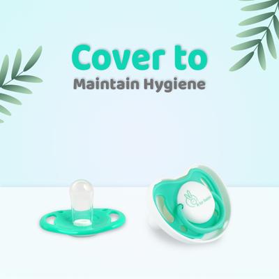 R for Rabbit Baby Apple Pacifier Ultra Light Soft Silicone Nipple for Kids of 3 Months - Green 1's - Pacifiers & Teethers
