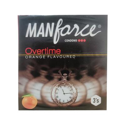 Manforce Overtime Condoms - Orange Flavoured 3's - Plain/Flavoured Condoms