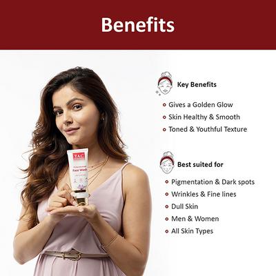 T.A.C - The Ayurveda Co. 7% Kumkumadi Face Wash with Saffron & 24K Gold Radiant & Youthful Skin 100 ml - Face Wash & Cleansers