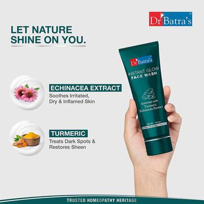 Dr Batra's Instant Glow Face Wash 200 gm + Sun Protection Cream 100 gm - Personal Care (Ayush)