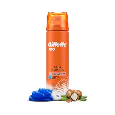 Gillette Pro Shavinggel Aqua Hydrating with Shea Butter- 195gm - Shaving Gels