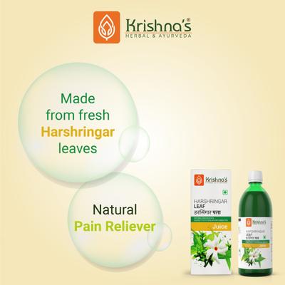 Krishna's Herbal & Ayurveda Harshringar Leaf Swaras Juice 500 ml - Ayurvedic Juices