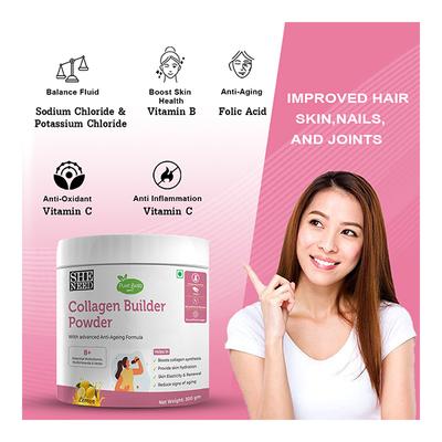 She Need Plant Based Collagen Builder Powder - Lemon Flavour 300 gm - Bone And Joint Care