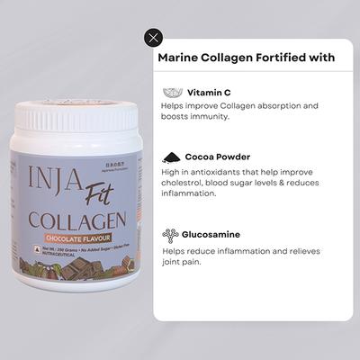 INJA Fit Marine Collagen  Powder - Chocolate Flavour 250 g - Multi-Vitamins
