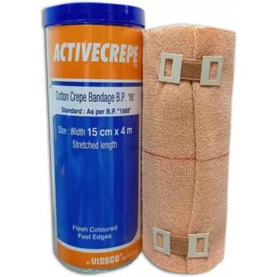 Vissco Activecrepe Cotton Crepe Bandage (15 cm x 4 mtr ) 1's - Bandages