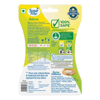 Sugar Free Natura Sweet 200 Drops 10 ml - Sugar Substitutes (Fitness)