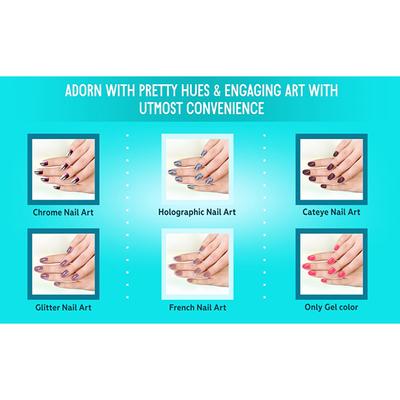 Nails On Board Handmade Press On Gel Nails- Pastle Aqua Blue Medium 50 gm - Nail Care